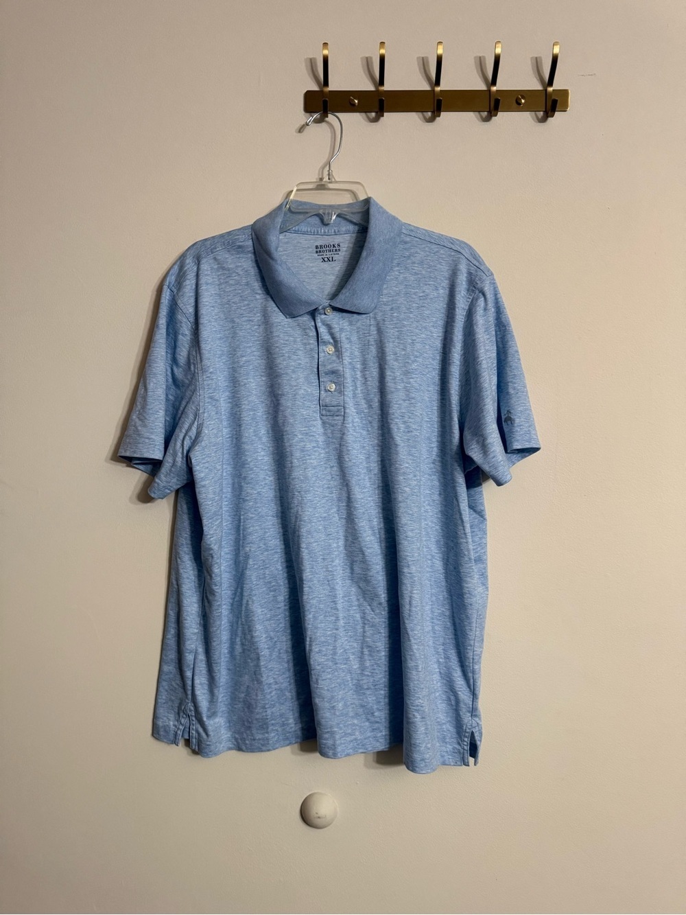 Brooks Brothers Shirt Mens XXL Heather Blue Golf Casual